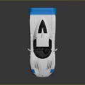 Silver Sports Car with Blue Rear Wing Sleek Aerodynamic Design and Shiny Reflective Surface