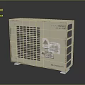 Beige Industrial Electronic Electrical Equipment With Ventilation Grille Side Labels And Stand Base