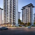 Modern Gate Song Xiamen Jianfa Building Facade 3d model
