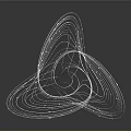 Modern Household Supplies with Abstract Spiral Shape White Lines and Reflective Dark Background Design