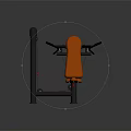 Fitness Equipment Strength Training Machine With Black Frame And Orange Seat For Gym Workout