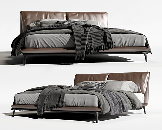 Modern Double Bed 3d model