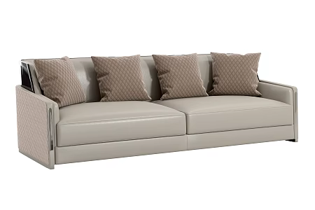 Modern Light Luxury Multiplayer Sofa 3d model