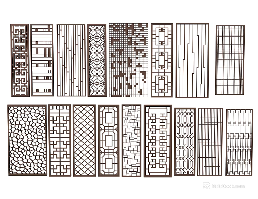 Creative Decorative Partition Designs For Interior With Diverse Patterns And Styles 3d model