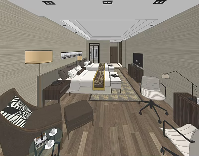 Guest Room 3d model Guest Room 3d model