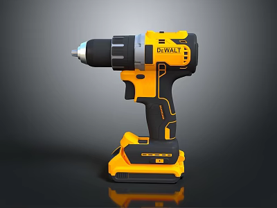 DEWALT Cordless Drill Yellow And Black Powerful Tool For Home Improvement Projects 3d model