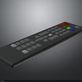 Gray Remote Control Device With Multiple Colored Buttons And White Keys