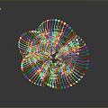 Golden Spiral Decorative Ornament With Rotating Metal Strips And Reflective Base