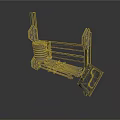 Traditional Iron Equipment With Rustic Metal Frame And Supporting Components