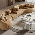 Baxter Piaf Curved Sofa Multiplayer Sofa Shaped Sofa 3d model