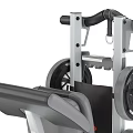 Professional Strength Training Fitness Equipment With Metal Frame Black Padded Seat And Wheels