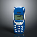 Classic Nokia 1616 Mobile Phone With Blue Body Keypad And Browser Screen