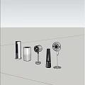 Different Types of Modern Household Electrical Appliances Including Tower Table and Bladeless Fans