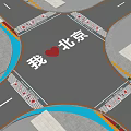 Generation road creative zebra crossing design 3d model
