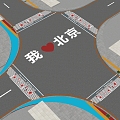 Generation road creative zebra crossing design 3d model