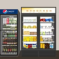 Commercial Refrigerators for Beverage Display with Pepsi Drinks and Summer Promotion Items