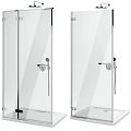 Modern Glass Shower Sauna Enclosure Designs With Transparent Panels And Fixtures