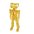 Modern robot yellow 3d model