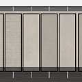 Modern Glass Room Dividers With Various Textured Patterns For Interior Partition 3d model