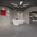 Fitness Gym Training Space with Republic Mat Stacked Tires Boxing Ring and Hexagonal Lighting