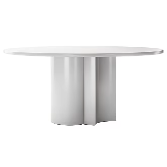 Zanotta Italian Minimalist Dining Table Minimalist Dining Table Round Table White Dining Table 3d model