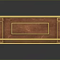 Elegant Brown Wooden Cabinet With Golden Trim And Classic Design Details