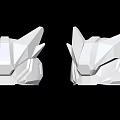 Two White Geometric Dolls With Angular Head Design And Modern Look