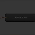 Bluetooth Wireless Portable Headphone Speaker With Black Starry Pattern Hanging Strap And Top Controls