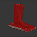 Classic Brown Leather Cowboy Boots Placed On Neat Stack Of Colorful Banknotes
