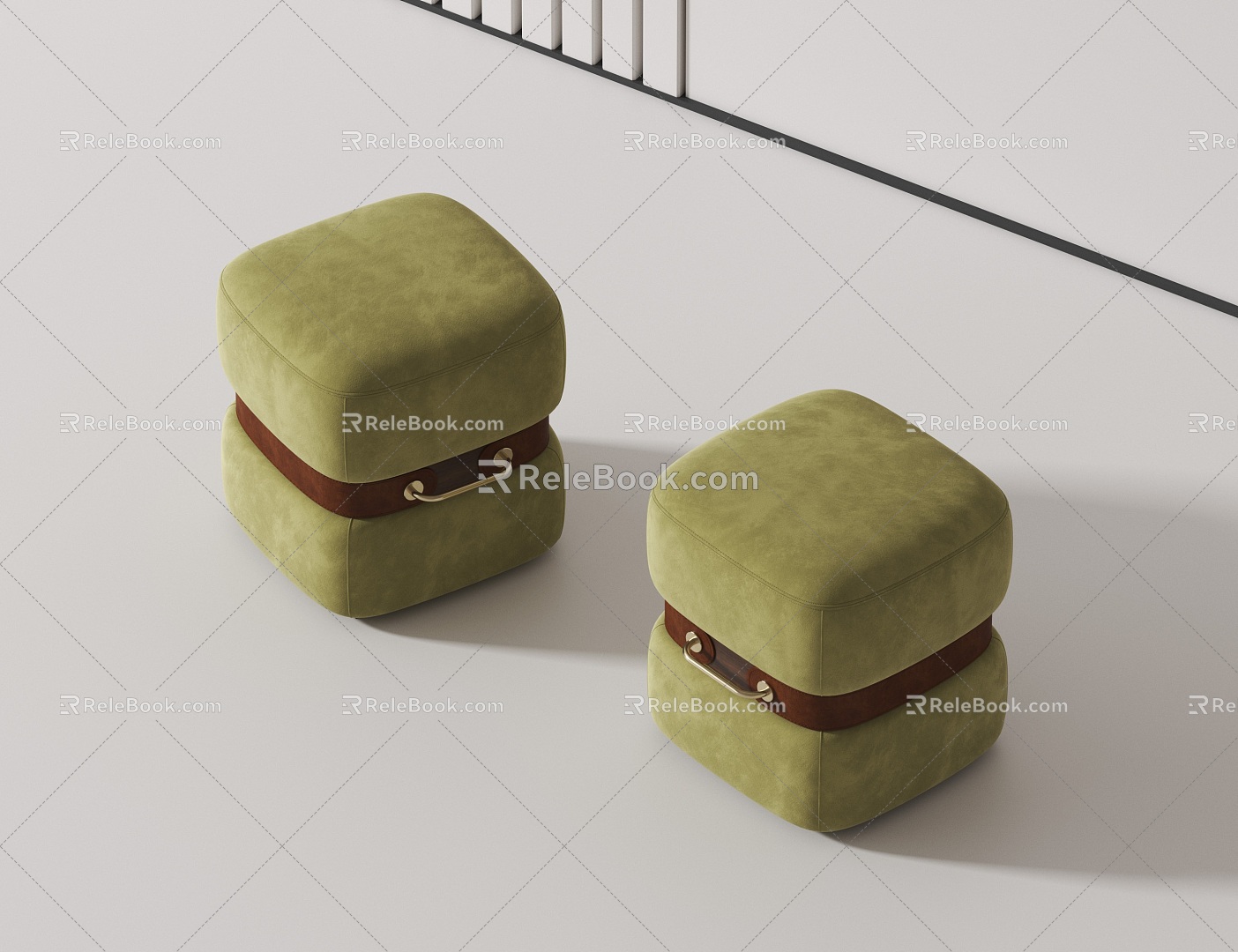 Modern Low Stool 3d model