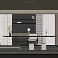 Modern study 3d model