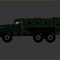 Military Green Armored Vehicle With Six Wheel Drive And Reinforced Structure