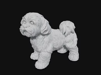 Realistic White Reptile Sculpture With Detailed Texture On Black Background 3d model