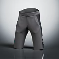 Gray Sports Shorts with Side Panel Design and HELIX Logo for Active Wear