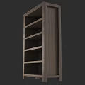 Modern Wooden Bookcase Featuring Multiple Open Shelves Simple Functional Home Office Storage Solution 3d model