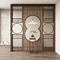 New Chinese Style Screen Partition Screen Partition 3d model
