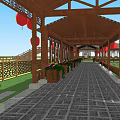 New Chinese-style Farm Sub-farm 3d model