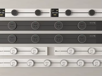 Modern rail socket mobile socket 3d model