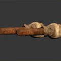 Two Household Kitchen Items With Natural Wooden Handles And Rustic Brown Texture