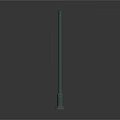 Black Long Rod Component With Circular Base And Smooth Surface