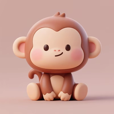 Monkey Little Monkey Small Animal Animal Cartoon Monkey Anime Monkey Cute Monkey 3d model