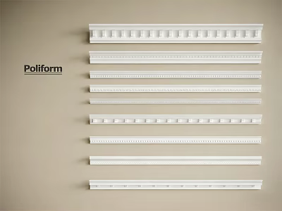Poliform Decorative Gypsum Moldings In Various Styles For Home Interior 3d model
