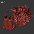 Modern Washing Daily Use Dark Fern Jar Soap Cream 3d model