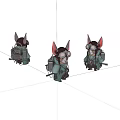 Virtual Character Anime Game Character Mouse Warrior 3d model