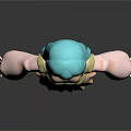 Anime Game Character With Teal Hair Yellow Top Skirt Pink Stockings And Black Boots