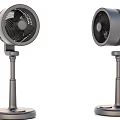 Two Modern Standing Air Cooler Fans With Adjustable Height And Stable Base 3d model