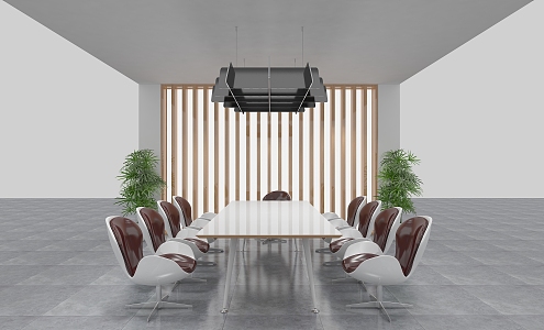 Modern Conference Table and Chair Fashion Conference Table 3d model