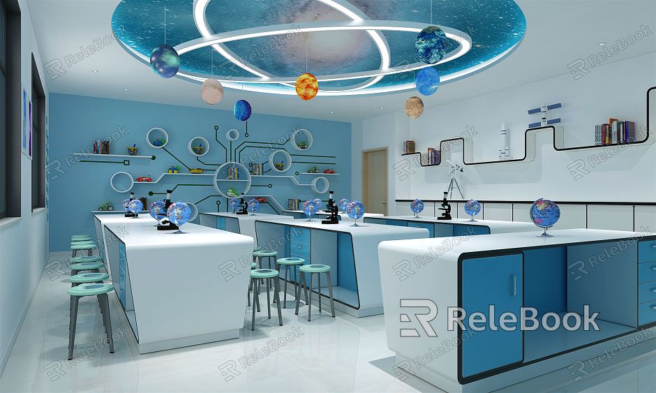 Modern Laboratory Science Experimental Classroom model