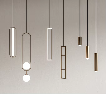 Light Luxury Chandelier Metal Small Chandelier 3d model