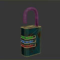 Vintage Green Rusty Padlock As Practical Household Item For Daily Security